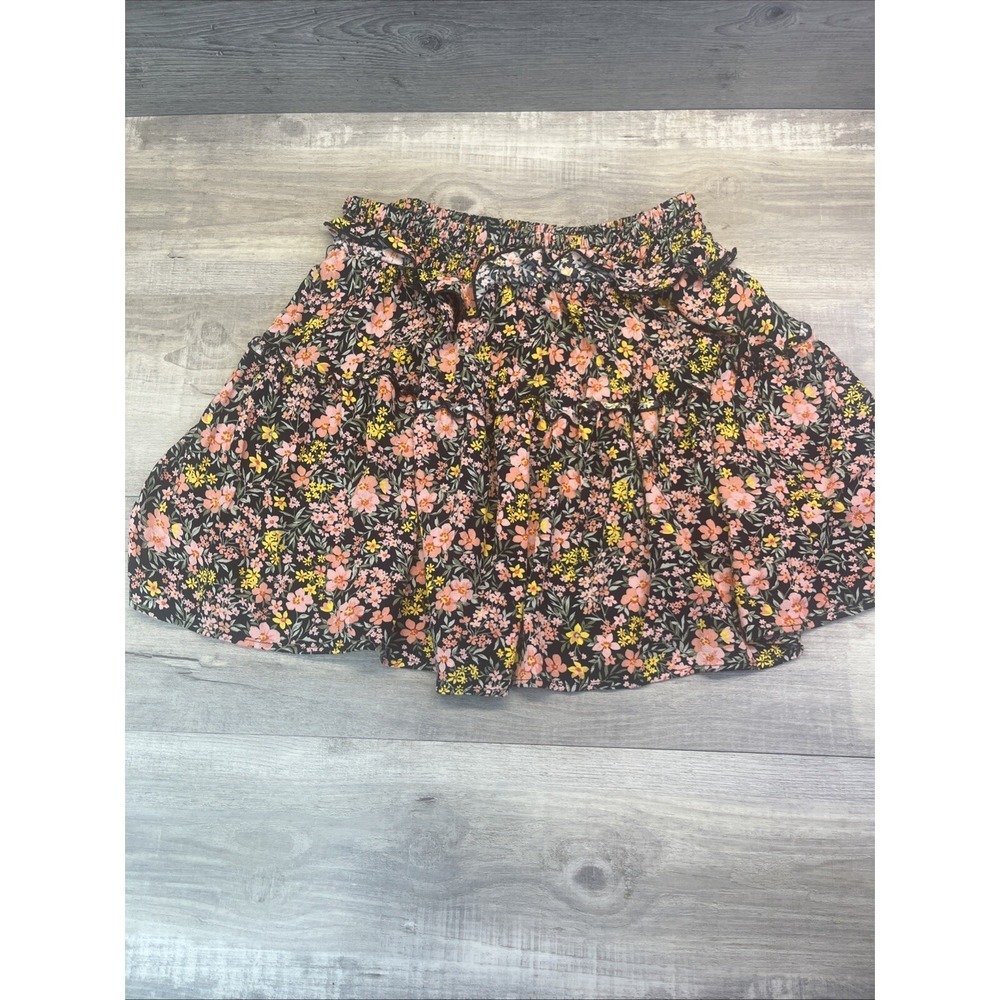 American Eagle Outfitters Size XS Black Multicolor Floral Short Skirt